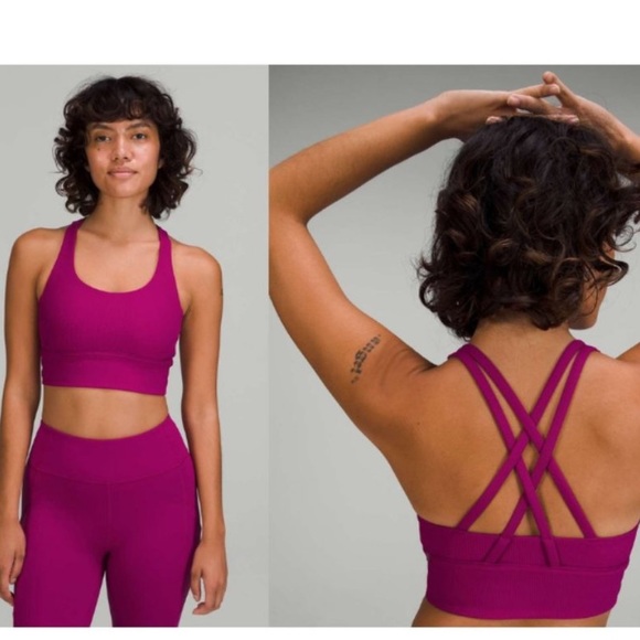 lululemon athletica Other - Lululemon Energy Longline Bra *Ribbed Luxtreme size 8 Magenta